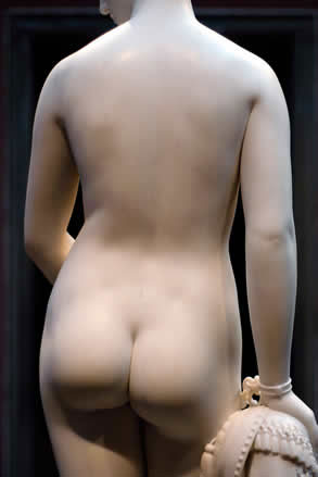 Greek Slave by Hiram Powell, back view - from Abel and Haron's Spanking Blog