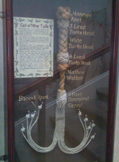 Cat o' nine tails in the Matlock Bath aquarium - from Abel and Haron's Spanking Blog